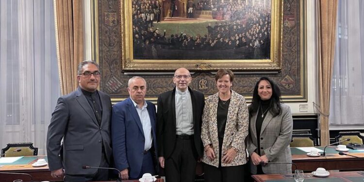 خلال زيارتها إلى بلجيكا: الرئاسية العليا لشؤون الكنائس تطالب بوقف فوري لإطلاق النار والاعتراف بدولة فلسطين