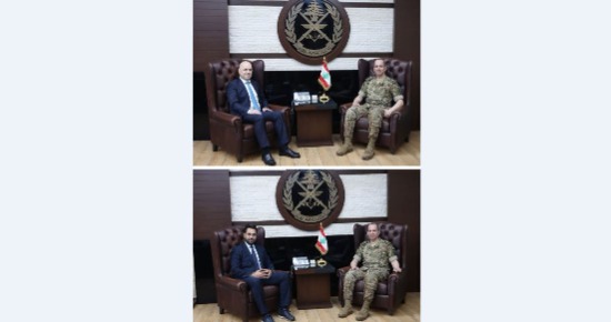 قائد الجيش يستقبل  حاصباني وحمدان
