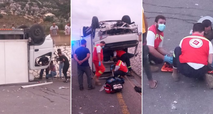 بالصّور: من بينهم 'امرأة'... أربعة جرحى في حادث سير 'قوي' على الأوتوستراد!