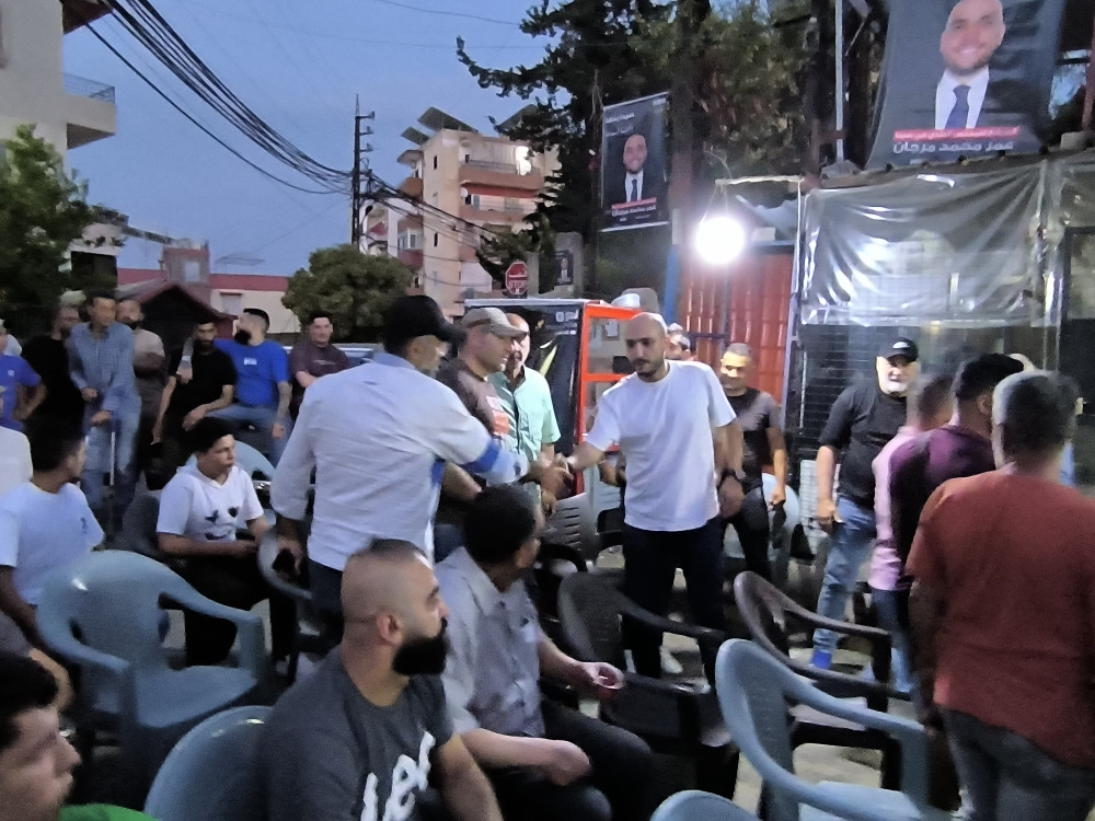 لقاء انتخابي حاشد لرئيس لائحة "صيدا بدها ونحنا قدها" الصيدلي عمر مرجان وأعضاء اللائحة في سيروب