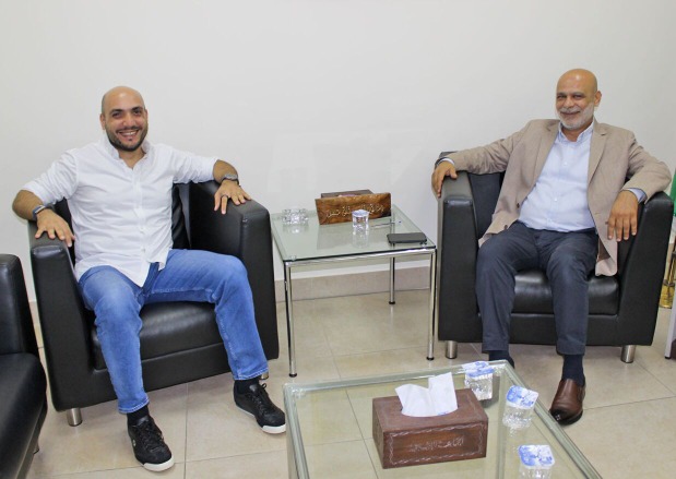 د. بسام حمود يستقبل عمر مرجان