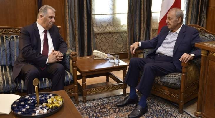الرئيس بري عرض والسفير دبور اوضاع اللاجئين الفلسطينيين