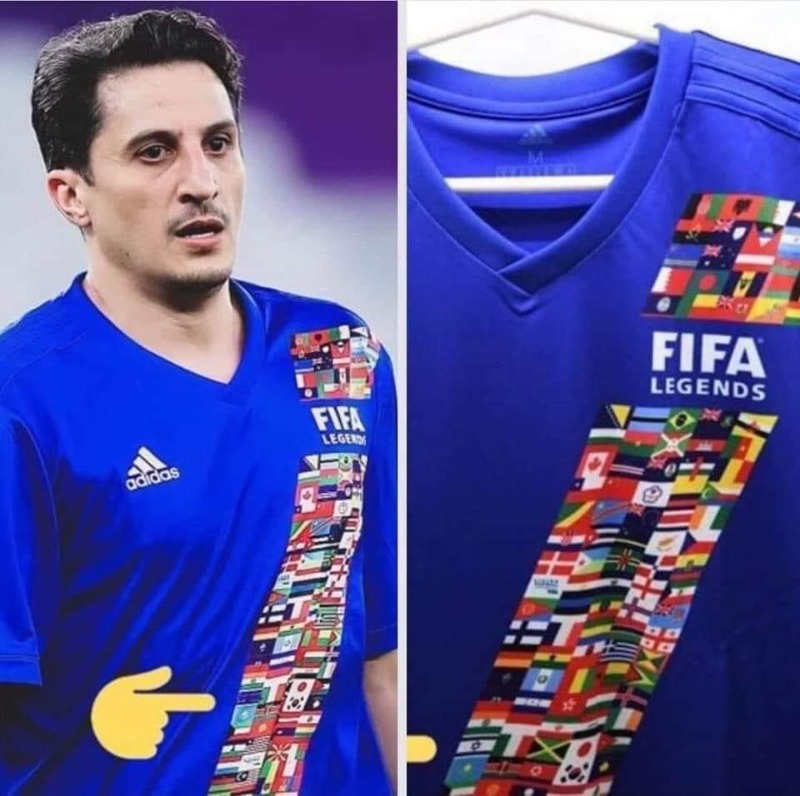 اللاعب السعودي "نواف التمياط" يشطب علم الاحتلال عن قميصه!