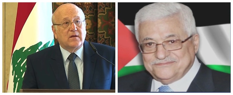 اتصال هاتفي بين الرئيس عباس والرئيس ميقاتي