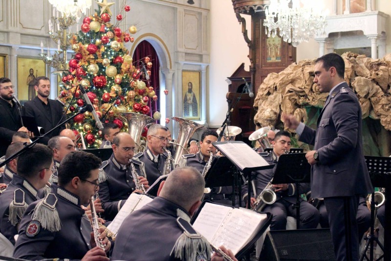 أوركسترا "قوى الأمن الداخلي"تعزف الميلاد فرحاً ورجاء في كاتدرائية مار نقولا للروم الكاثوليك في صيدا