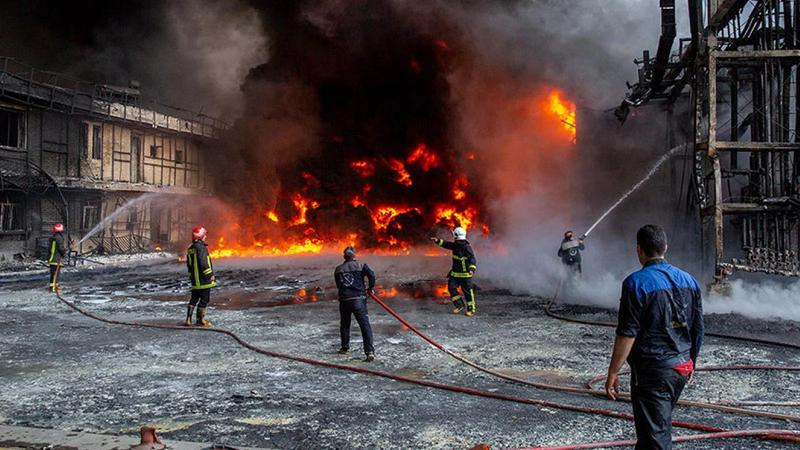 عشرات الاصابات بانفجار في مصنع غربي إيران