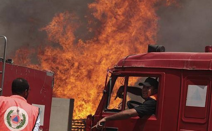حريق بحقل حبوب في السكسكية والاهالي يناشدون الدفاع المدني التدخل