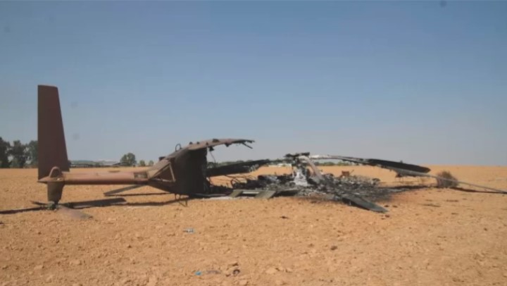 صور لطائرة “يسعور” العسكرية الإسرائيلية التي دمرتها كتائب القسام