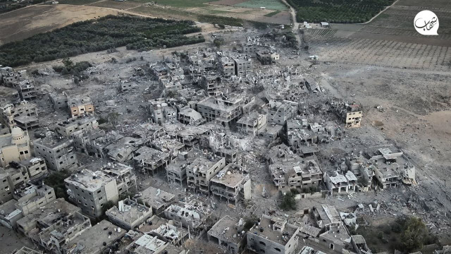 بالصور.. مشاهد الدمار الهائل في بيت حانون شمال شرق قطاع غزة جراء القصف الإسرائيلي المكثف
