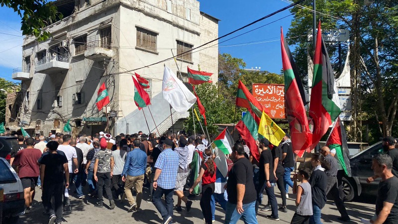 مسيرة جماهيرية حاشدة في صيدا تنديداً بالمجزرة التي ارتكبها الاحتلال الإسرائيلي في مستشفى المعمداني في غزة