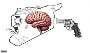 اغتيال العقل السوري .. كاريكاتير ماهر الحاج