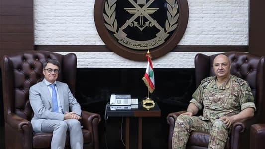 قائد الجيش يستقبل السفير البلجيكي في لبنان