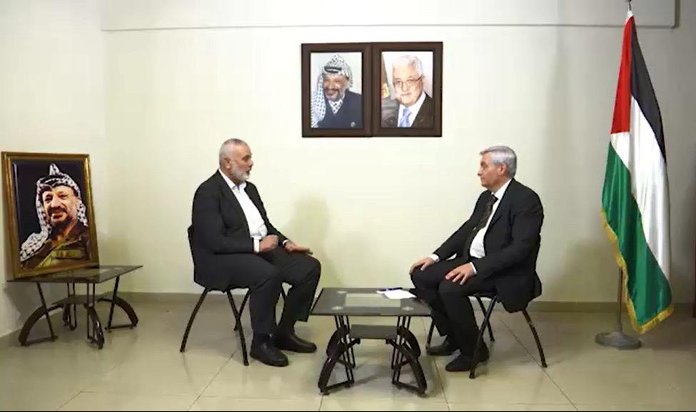 حوار هيثم زعيتر مع رئيس المكتب السياسي لحركة "حماس" إسماعيل هنية