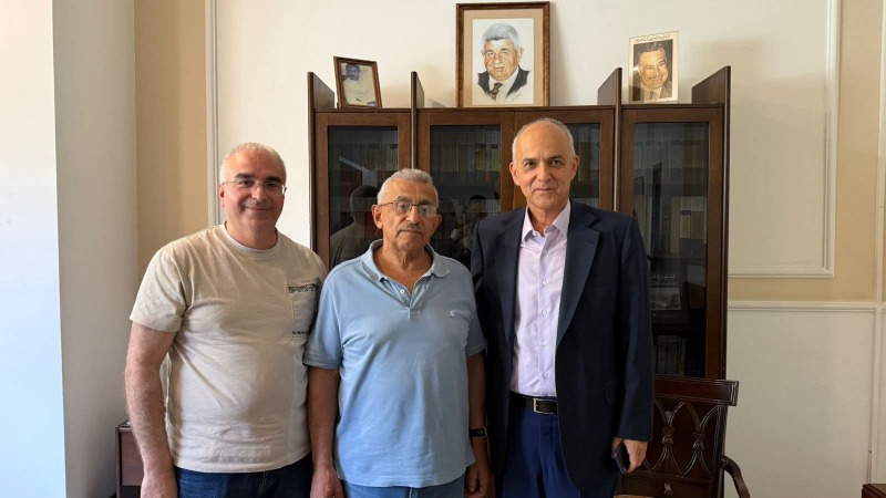 أسامة سعد يستقبل د. خالد مراد والإعلامي سامر زعيتر