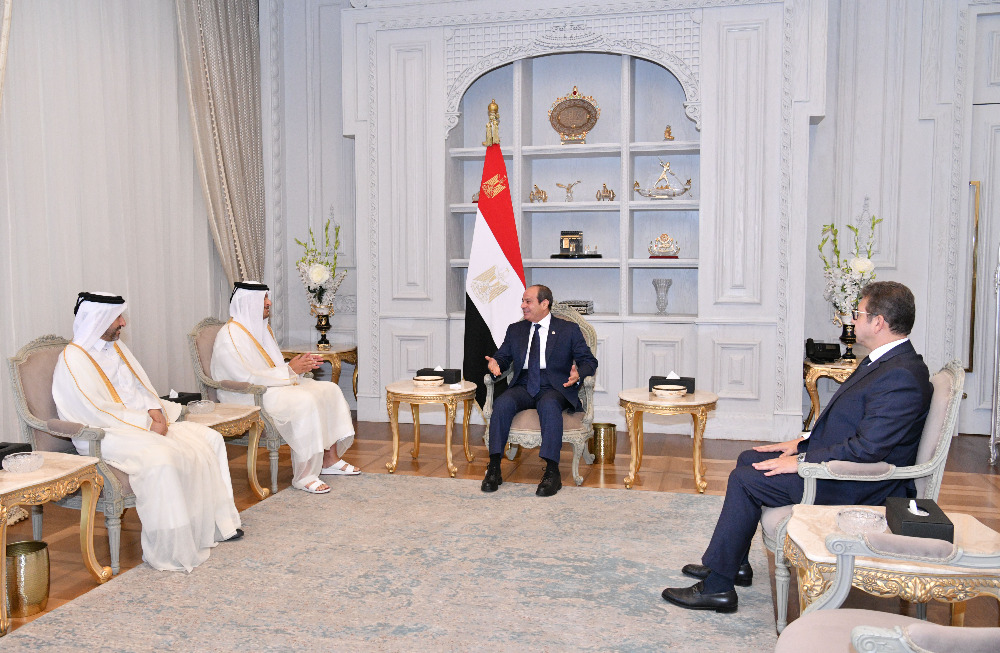 الرئيس السيسي يستقبل وزير خارجية قطر: نرفض إعادة الاحتلال العسكري لغزة وأي محاولة لتهجير الفلسطينيين