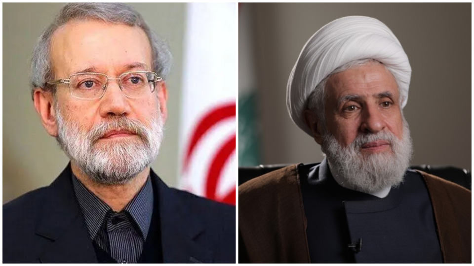 قاسم يستقبل لاريجاني: منفتحون على من يقف بوجه الاحتلال الإسرائيلي.. ولبنان صامد أمام التحديات