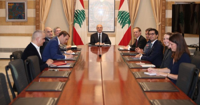الوزير الحجار يبحث مع وفد أوروبي دعم القوى الأمنية والاستحقاق الانتخابي