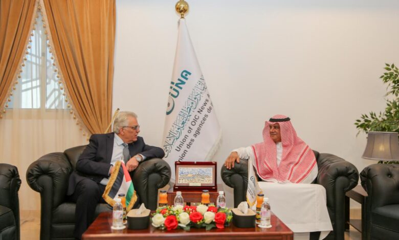 غنيم يبحث مع المدير العام لـ"يونا" دور الاتحاد في مساندة القضية الفلسطينية