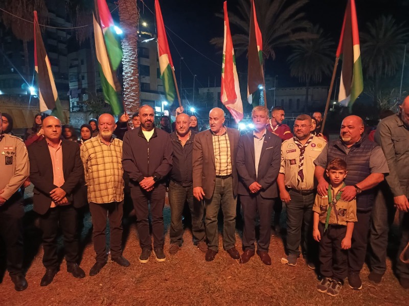 الكشاف العربي يضيء شعلة الحرية تضامنًا مع الشعب الفلسطيني