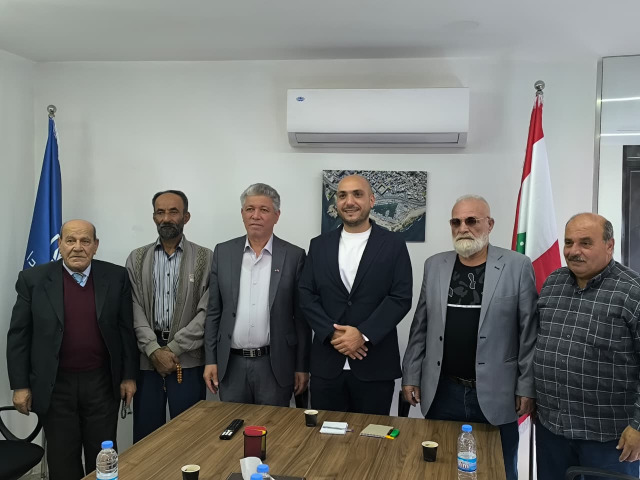 وفد اتحاد نقابات عمال فلسطين - فرع لبنان يلتقي عمر مرجان في صيدا