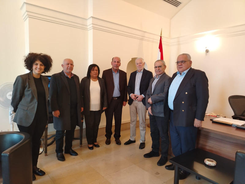 وفد "الجبهة الديمقراطية" يبحث مع رئيس لجنة الحوار اللبناني - الفلسطيني سبل تنظيم العلاقة ودعم صمود اللاجئين