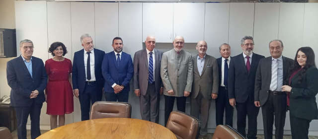 غسان بن جدو وأركان "الميادين" في نقابة محرري الصحافة اللبنانية