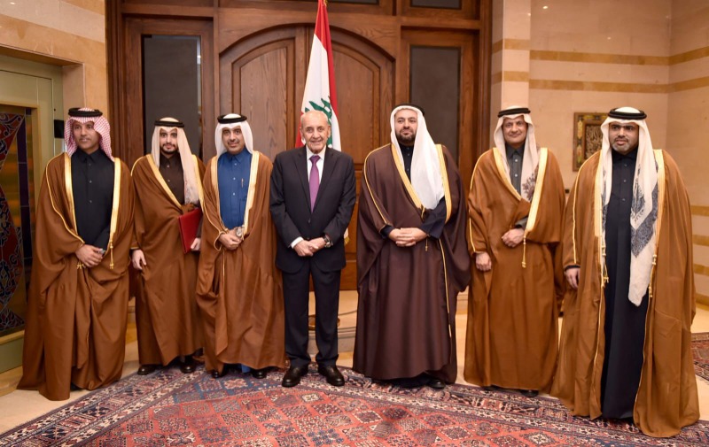 الرئيس بري يبحث الأوضاع العامة والعلاقات اللبنانية–القطرية مع الوزير الخليفي