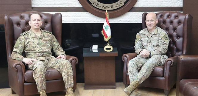 العماد هيكل يبحث مع قائد قوة المهام الأميركية والمنسقة الأممية في سبل دعم الجيش