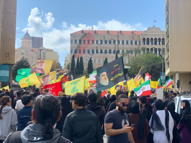 تجمّع شعبي في ساحة رياض الصلح تنديداً بالمجازر ورفضاً للتطبيع