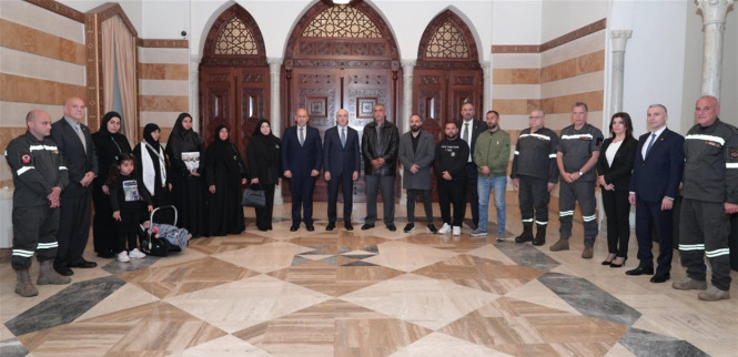 الحجار امام عوائل شهداء الدفاع المدني: كل نقطة دم سقطت شهادة بإسم لبنان