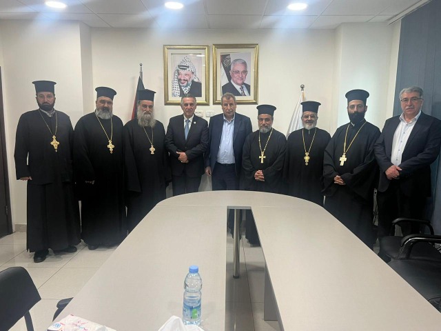 د. خوري يستقبل كهنة محافظة رام الله الأورثوذكس ويبحث أوضاع الكنائس بحضور رئيس بلدية رام الله