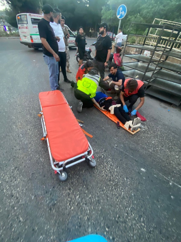 جريح بانزلاق دراجة نارية قرب دوار العربي في صيدا