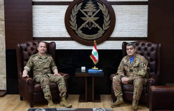 العماد هيكل  يستقبل قائد "اليونيفيل" ويبحثان التطورات الميدانية