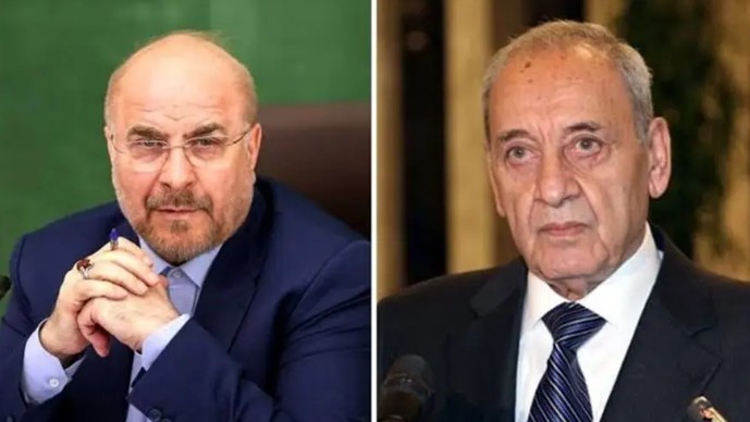 ​الرئيس بري يتلقى اتصالاً من قاليباف منوهاً بالموقف الإيراني الداعم للبنان