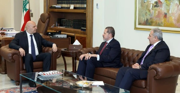 الرئيس عون يستقبل الممثل الخاص للرئيس محمود عباس، ياسر عباس بحضور السفير الأسعد