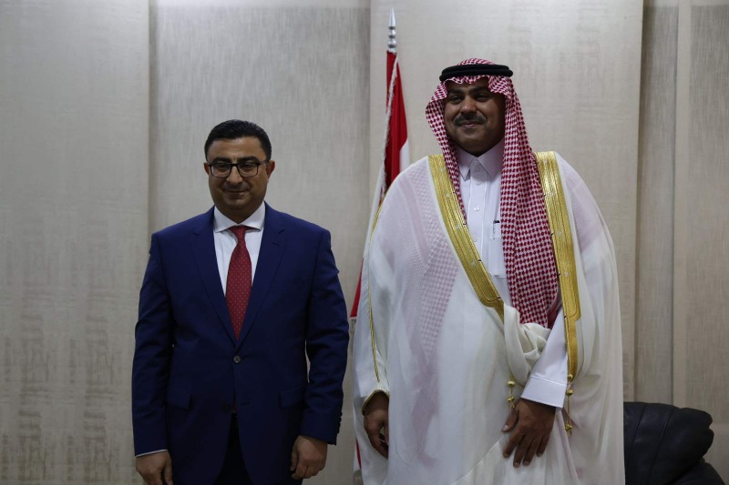 القاضي الحاج يستقبل السفير الدوسري... وتأكيد على تعزيز العلاقات القضائية بين البلدين