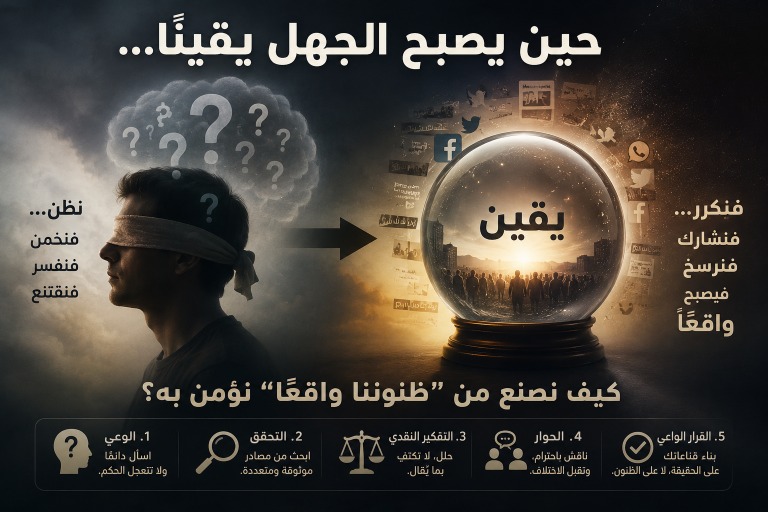 حين يصبح "الجهل يقينًا"... كيف نصنع من "ظنوننا واقعًا' نؤمن به؟