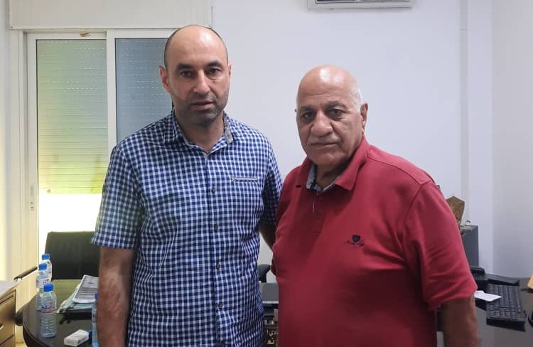 مسؤول لجنة المسابقات للاتحاد الفلسطيني لكرة القدم - الشتات يلتقي رئيس نادي السلام صور