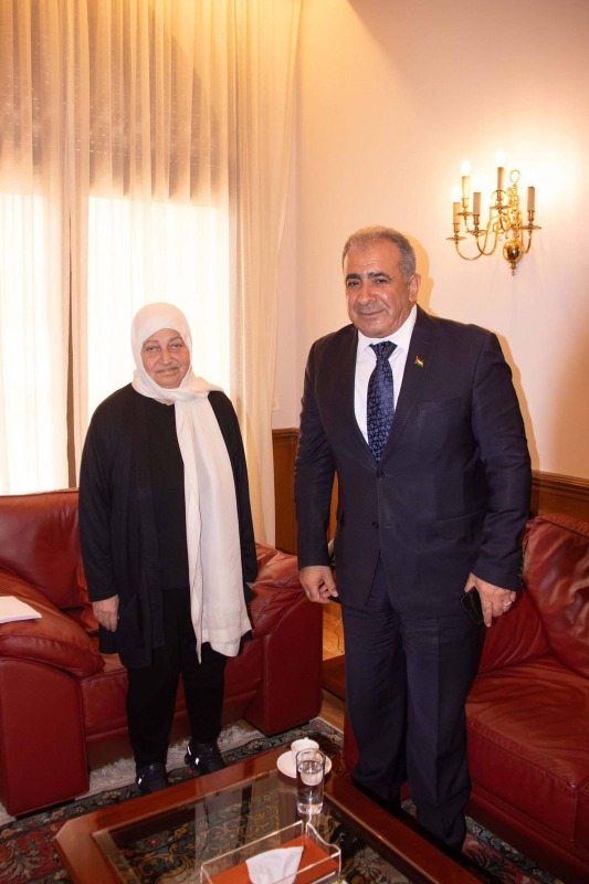 بهية الحريري تبحث  والسفير الأسعد العلاقات اللبنانية - الفلسطينية