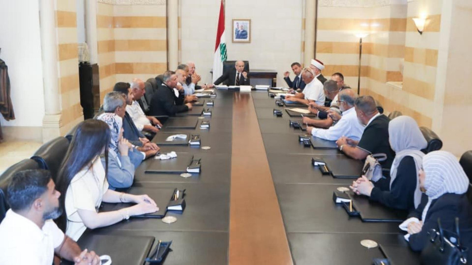 الرئيس سلام يستقبل وفدًا من القرى الحدودية