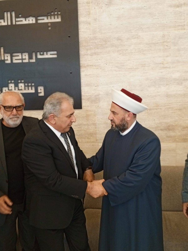 السفير الأسعد يعزي مفتي زحلة والبقاع الشيخ د. علي الغزاوي بوفاة والده
