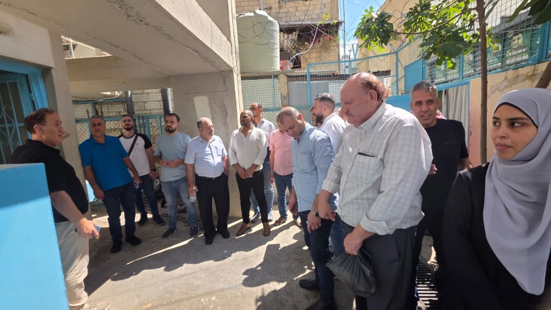 بتوجيهات أبو هولي.. وفد دائرة شؤون اللاجئين يعاين الاحتياجات في مخيمي عين الحلوة والمية ومية