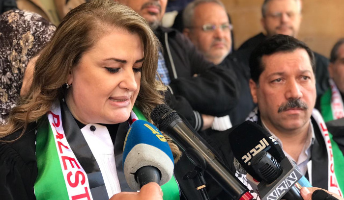 وقفة تضامنية مع الشعب الفلسطيني في نقابة المحامين في طرابلس