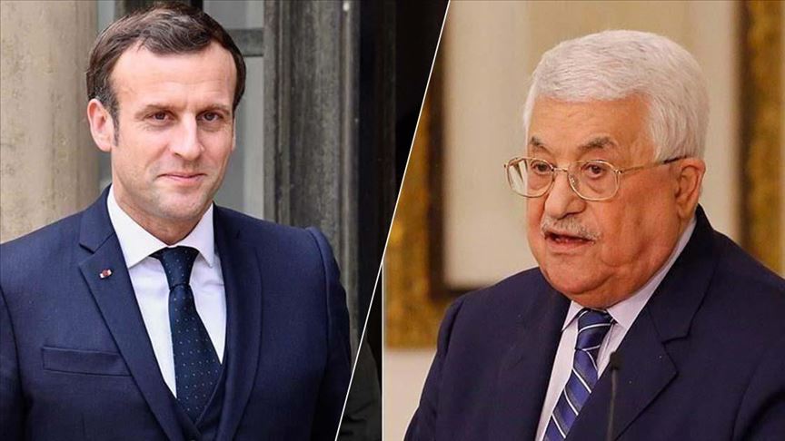 الرئيس عباس يتلقى اتصالا هاتفيا من الرئيس الفرنسي ايمانويل ماكرون