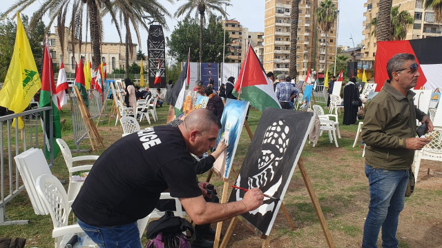 التعبئة التربوية لـ"الحزب" نظمت مرسما فنيا في صيدا دعما للمقاومة الفلسطينية