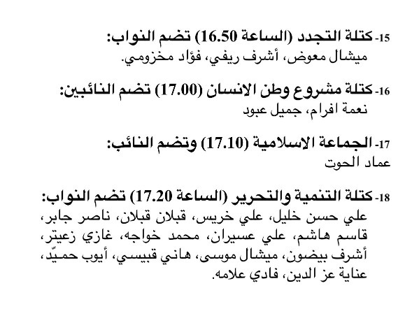 مواعيد استشارات رئيس الجمهورية للنواب يوم الاثنين