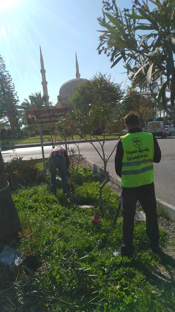 بلدية صيدا: تركيب أعمدة إنارة بالطاقة الشمسية في مدينة الحريري الرياضية والشرطة تواصل إزالة المخالفات