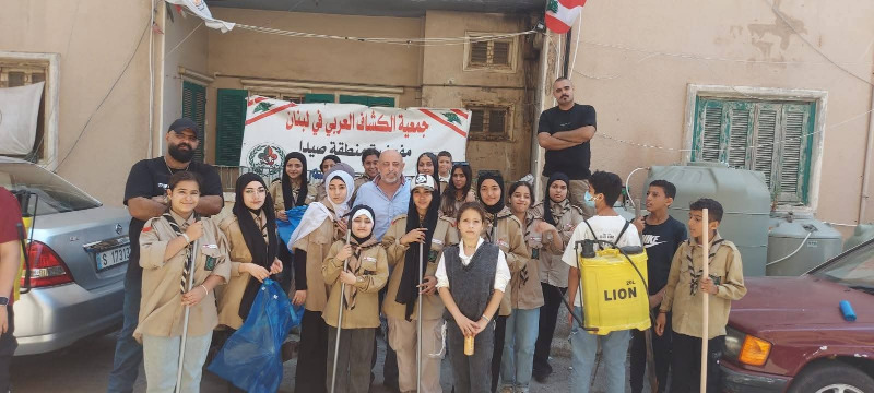 "الكشاف العربي" ينظم حملة لتنظيف حي الست نفيسة في صيدا