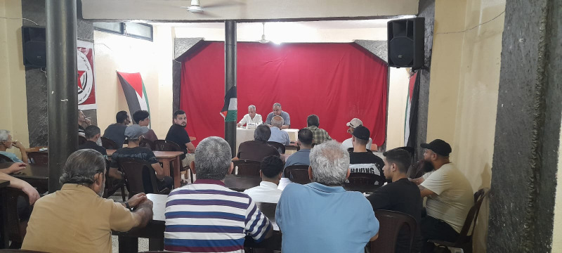 قطاع العمال في الجبهة الديمقراطية ينظم ندوة حول خدمات "الأونروا" في مخيم عين الحلوة