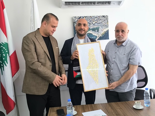 عمر مرجان يلتقي اللواء شبايطة وممثل "مؤسسة محمود عباس في لبنان"